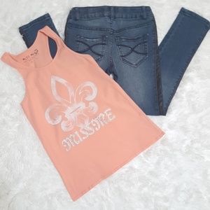 Miss Me Girls Racerback Embellished Tank Top